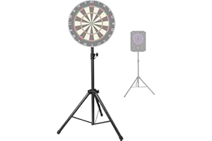 AIQILAI Dart Board Stand, Professional Portable Tripod DartBoard Stand for Dartboard & Electronic Dartboard,Height-adjustable Heavy Duty Travel Dartboardholder - Only Board Stand