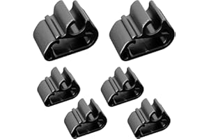 KALEXION Zestaw klipsów zamiennych do ramienia wycieraczki - 6X klipsów do wycieraczki pasujące do Peugeot 3008, 5008, Citroën C5, DS7, uchwyty do przewodu spryskiwacza i utrzymania czystości przedniej szyby