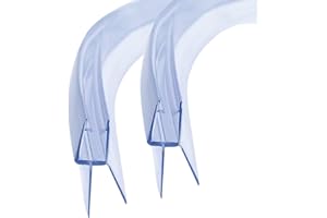 KOOBON Guarnizione per doccia curva, 2 x 60 cm, per doccia a quarto circolare, perfetta corrispondenza per vetro spessore 5 mm, 6 mm, guarnizione di ricambio per cabine doccia, idrorepellente, porte