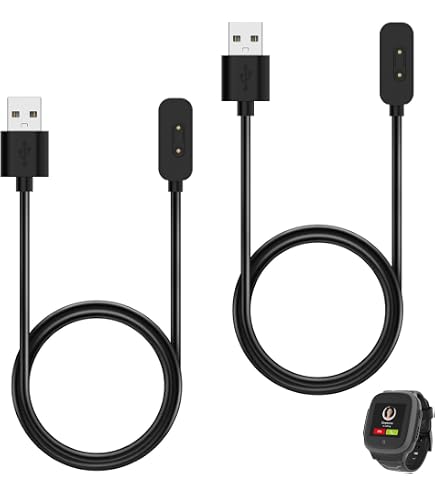 Lot De 2 Câbles Chargeur Magnétiques USB Pour Montre Xplora X5 / X5 Play / X4 - Longueur 1m - Charge Rapide Et Sécurisée