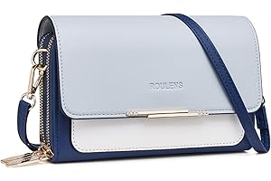 Roulens Borse a Tracolla da Donna,Piccola Borsa per Telefono a Tracolla per Donna con 2 Scomparti Capienti,Borsa Mano PU Pelle Sintetica con Slot per Carte di Credito Cinturino