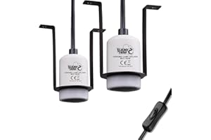 LUCKY HERP Reptilien Keramik Wärmelampe Lampenfassung, E27 Heiz Lampenfassung Terrarium, 2Stück Reptilien Keramik Lampenkopf für Terrarium Lampe, Schildkröte, Bartagame