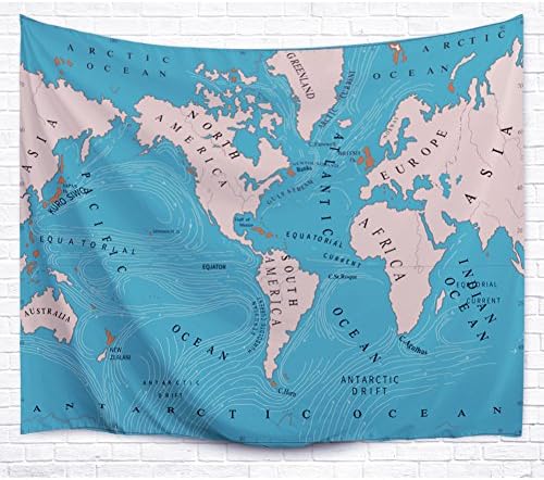 Ocean Tapestry Popular Indian Wall Hanging Fabric Tapestry Indian Hippie Home Décor (229x153cm)