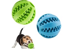ZDNT 2Pcs Jouet Chien Balles Chien de Jouet de en Caoutchouc Naturel Chien Balle À Mâcher en Caoutchouc Caoutchouc Robuste pour Petit Chien l'entraînement Nettoyage de Dent Mastication pour Intérieur