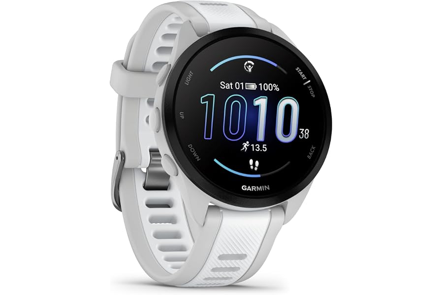 Garmin Forerunner 165, leichte GPS Smartwatch zum Laufen, mit AMOLED Touchscreen, Trainingsempfehlungen, Gesundheitsdaten, smarten