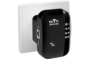 JORPETS 2024 Newest WiFi Booster, WiFi Extender, WiFi Repeater, Covers Up to 3650 Sq.ft and 45 Devices, Internet Booster - with Ethernet Port, Quick Setup, Home Wireless Signal Booster -Black