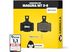 ‎ALPHATRAIL Performance Bremsbeläge für Magura MT2 MT4 MT6 MT8 MTS 7.C Bremsanlagen I Organisch I 1 Paar I Starke Bremskraft & langlebig I Gorilla Bikes Scheibenbremsbeläge für MTB & E-Bike