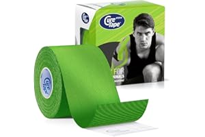 ‎CURETAPE CureTape® Sports Kinesiologie Tape | 25% Mehr Klebekraft | Wasserfestes & Latexfreies Kinesiotapes | Sporttape für Verletzungen & Beschwerden | TÜV-Zertifiziert | 5cm x 5m | Lime