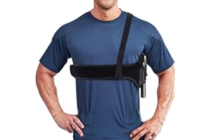 Goldmiky Fondina per Pistola Tattica Spalla in Neoprene Cinturino per Pistola Fondina per Cintura Fascia per la Pancia Cintura Nascosta, per Pistole compatte e compatte Unisex