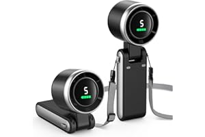 EasyAcc Portable Handheld Fan, 3 IN 1 Hand Fan, Turbo Fan Powerful 5 Speeds 4000 Battery Capacity 180°Foldable USB-C Rechargeable Personal Pocket Hand Held Fan for Travel/Outdoor/Home/Office