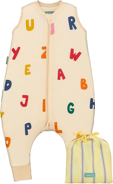 molis&co - Pijama Manta con Pies 1.0 TOG - 90 cm (3 años) - Ideal para Primavera y Otoño - 100% Algodón (Oeko-Tex 100) - ABC - 1