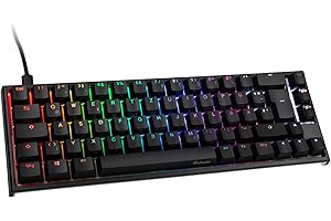 ‎DUCKY Ducky ONE 2 SF - 65% Mechanische Gaming Tastatur mit Cherry MX Brown Switches, RGB Beleuchtung, PBT-Double-Shot-Tastenkappen und Abnehmbares Kabel - Mechanical Keyboard DE Layout