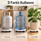 mobilyacın Yuvarlak Ahşap Saksı Altlığı Damacana T&uuml;p Saksı Sehpası