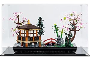 NOVDA Acryl-Vitrine für Lego Tranquil Garden 10315, staubdichte Vitrine für Lego 10315, Größe: 40 x 25 x 25 cm (Modell Nicht im Lieferumfang enthalten)