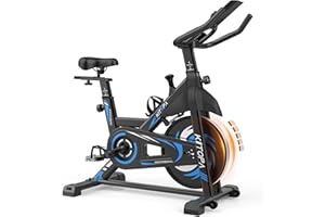 Kitopa Cyclette da Casa, Cyclette Professionale Magnetica con APP, Volano da 15 kg, Schermo Monitoraggio, Supporto Tablet, Capacità di Peso 150 kg
