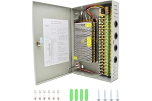 Baiyouli 12V 20A Power Supply 18 CH Channel Power Supply CCTV Camera Power Supply Box DC 12V 20A 240W Output Universal Regulated Switching Power Adaptor Transformer