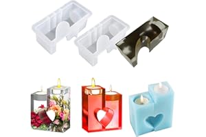 WUERKIYA Moldes para Velas 2 piezas Cera para Hacer Velas Moldes para Hacer Velas Silicona Forma de Resina de Silicona Las Velas Hacen Su propia Forma de Amor