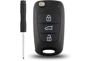HooRLZ Coque Clé Compatible pour Hyundai I20 I30 I35 Ix20 Ix35, Kia Soul Kia Ceed Sportage Venga, Clé Hyundai I30, TéLéCommande Hyundai, Boitier Clé Kia Ceed (1 Pièces)