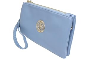 FASHION CHOICE Small Clutch Bags with Wristlet and Long Adjustable Strap - Packaged With FREE Elegant Tiana Marie Dust bag