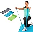 Wiselife Professional Latex Resistance Thera Band - (Set of 3) | 48x4 inch |100% Natural | for Warm-Up, Stretching, Cardio, Strength Training, Home Fitness, Exercise, Gym Workout,& Yoga