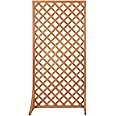 YATAI Standing Rustic Wooden Tall Fence With Box - Trellis Spaced Picket Fence Garden Creations Patio Pet Gate for Miniature - Plant Climbing Lattices Trellis Fence Partition Screen For Restaurant