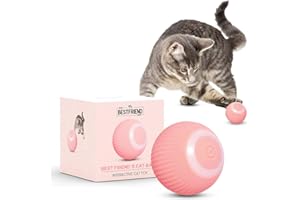 YOUR BESTFRIEND SHOP Zabawka interaktywna dla kota | Zabawki interaktywne dla kotów | Zabawka, która porusza się sama | Zabawka dla kotów z ruchem | Zabawka dla kota | Gwarantowana zabawa (różowy)