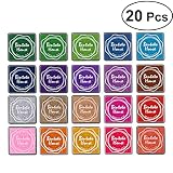 100 nuevo y de alta calidad. LUOEM 20 Pcs almohadillas de tinta gigante multicolor almohadillas de sello para DIY Craft Scrapbooking pintura de dedo almohadilla de tinta conjunto, regalo de cumpleaños de Navidad para los amigos