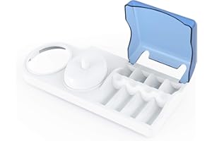 Porta Testine Spazzolino Elettrico, Porta Spazzolino Elettrico, Supporto Poketech per Spazzolino Oral B-Include 4 Copritestine