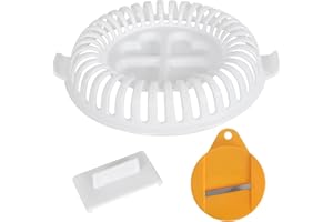 ZIMOER Microwave Oven Baked Potato Chips Maker, Potato Chips Baking Tray Apple Fruit Potato Crisp Chip Slicer, DIY Oil Free Manual Chip Maker for Potato Carrots, Snack Maker Set Tray Tool