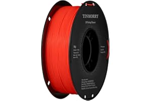 TINMORRY Filament TPU 1,75 mm, 95A miękki, elastyczny filament z tworzywa TPU do druku 3D, 1 kg, czerwony