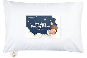 KEABABIES Toddler Pillow with Pillowcase - My Little Dreamy Pillow - Organic Cotton Toddler Pillows for Sleeping, Kids Pillow, Travel Pillows for Sleeping, Mini Pillow, Toddler Bed Pillows (Soft White)