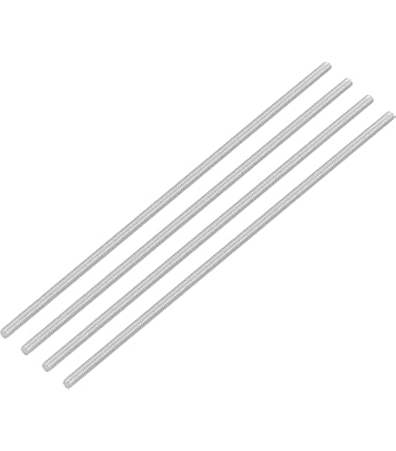 6x M5 Gewindestangen 200mm Edelstahl - Vollgewinde Stangen Mit Muttern