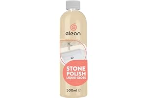 GLEAN Natural Stone Polish Liquid Gloss | 500ml | Stone Colour Restorer for Granite, Marble, Quartz & Ceramic | High Shine Worktop & Floor Polish | Indoor & Outdoor Use | Quartz Worktop Cleaner
