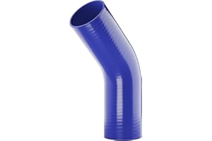 SILICONE HOSE UK 45 degree Silicone Turbo and Coolant Reinforced Hose Elbow ID: 28mm - Blue