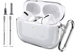 Fitudoos Schutzhülle Hülle Kompatibel mit AirPods Pro 3 2025,Schutzhülle aus TPU,Mit Schlüsselanhänger und Reinigungsstift,ultradünnes, weiches,stoßfestes,rutschfestes.(Transparent)