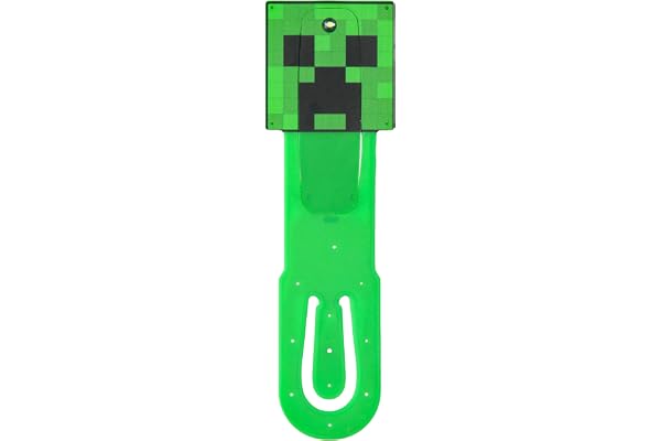Paladone Lampe de lecture LED Minecraft Creeper à clipser et marque-page, alimentée par piles, accessoires sous licence officielle Gifts for Gamers pour les fans de culture pop, enfants, adultes