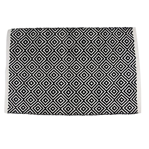 DII Rag Rugs, 2x3', Diamond Black