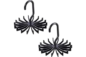 Niuhong Colgador Bufanda Cinturón Colgador Corbata Soporte Cinturón Giratorio De 360 °Percha Giratoria Que Ahorra Espacio Organizador Colgante Soporte Organizador Giratorio Ajustable