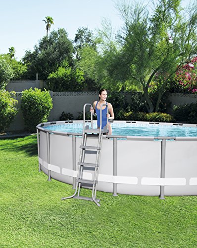 Bestway Frame Pool Power Steel Set, hellgrau, 412 x 201 x 122 cm - 6