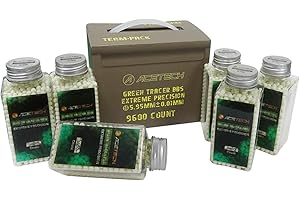 ACETECH - Pistola de Airsoft Que Brilla en la Oscuridad BBS (Verde/Rojo)