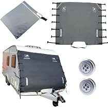 Housse De Protection Avant Pour Caravane QENETY - 210x175cm, Étanche, LED, Bandes Réfléchissantes