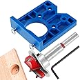 HASTHIP® 35mm Hinge Jig Drill Bits Sets, Concealed Hinge Jig Drill Bit Guide Sets, Door Hinge Boring Jig Hole Saw Cutter Concealed Hinge Jig with Bits Positioner for Cabinet Hinge Mounting Plate