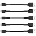 10cm iPhone Charge Cable Short, 5 Pack USB A to Lightning Cord for Fast Charging Stations Compatible with Apple iPhone 12 11 Pro Max Xs 8 7 6 5 Plus, iPad Air/Mini