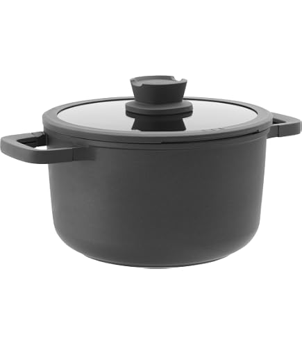 Pentola Induzione Antiaderente Titanio 20cm Alluminio Fuso Senza Pfoa Coperchio Briebe Nero Black Titanium 93879727