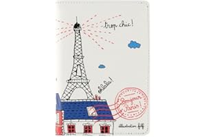 Derrière La Porte DLP : Protège Passeport BONJOUR PARIS pour Femme Homme Etui Pochette