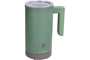 Tognana Iridea, Montalatte elettrico per cappuccino caldo e freddo, latte caldo e cioccolata, Plastica-Acciaio Inox, Verde Salvia