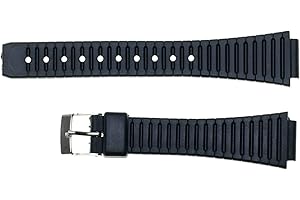 CHRISTIAN GAR Correa de goma para reloj de señora. Color negro (12 mm)