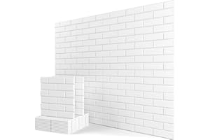KUCHOOW Acoustic Panels with Stickers, Brick-shaped, 12 Pack, Soundproofing Panels for Home Decoration, Wall Protection, Sound Absorbing Panels for Studio, Classroom, Gym, Office, 12" X 12" X 0.4"