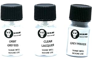 SD COLORS ORBIT GREY B35 - Kit de reparación de bolígrafo de aleación de 5 ml, cepillo para rascar (pincel, imprimación y laca)