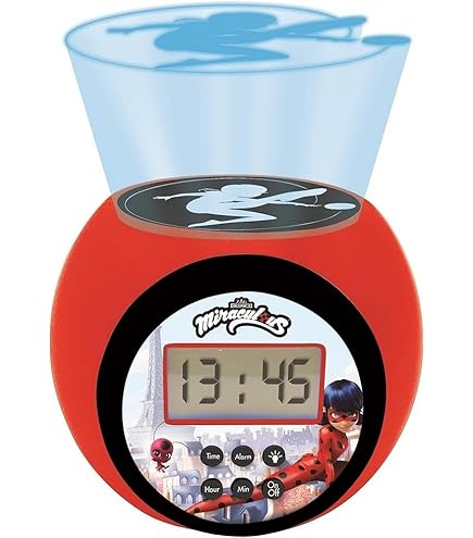 Mini Abat-jour LED Ladybug Joy Toy - 7x7x18 Cm, Fonctionne Sur Piles (3xAA) - Emballage Cadeau - Décoration Chambre Enfant Miraculous